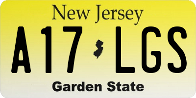 NJ license plate A17LGS