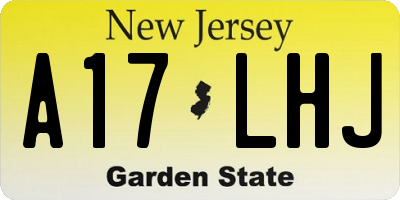 NJ license plate A17LHJ