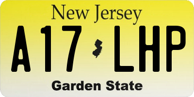 NJ license plate A17LHP