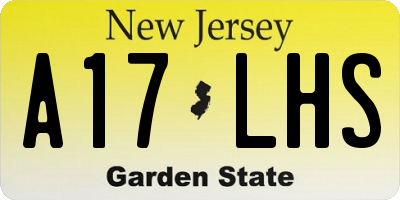 NJ license plate A17LHS