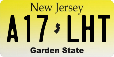 NJ license plate A17LHT