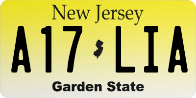 NJ license plate A17LIA