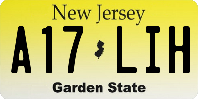 NJ license plate A17LIH