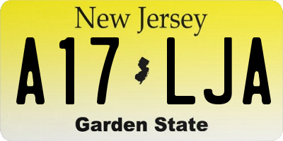 NJ license plate A17LJA