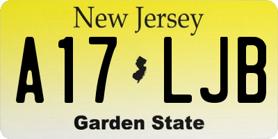 NJ license plate A17LJB