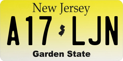 NJ license plate A17LJN