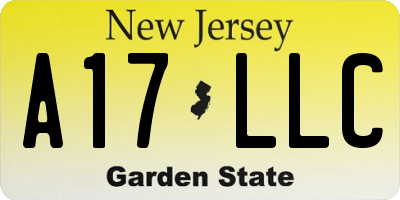 NJ license plate A17LLC