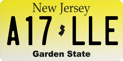 NJ license plate A17LLE