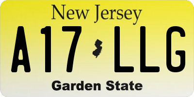 NJ license plate A17LLG