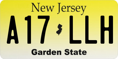 NJ license plate A17LLH