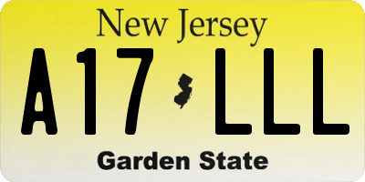 NJ license plate A17LLL