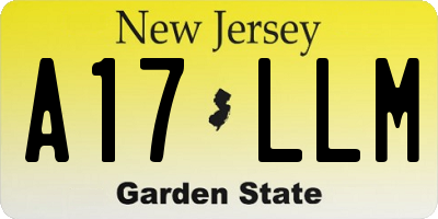 NJ license plate A17LLM