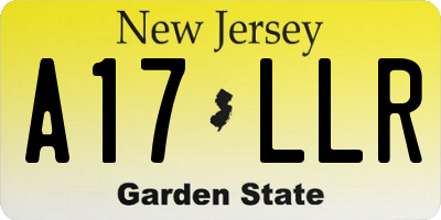 NJ license plate A17LLR