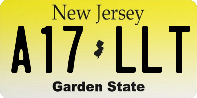 NJ license plate A17LLT