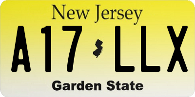 NJ license plate A17LLX
