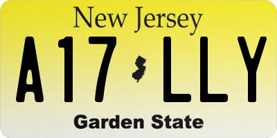 NJ license plate A17LLY