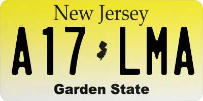 NJ license plate A17LMA