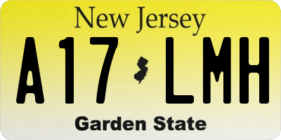 NJ license plate A17LMH