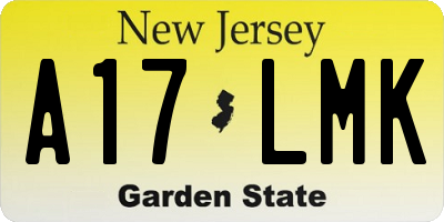 NJ license plate A17LMK