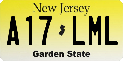 NJ license plate A17LML
