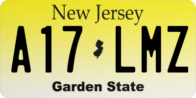 NJ license plate A17LMZ