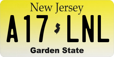 NJ license plate A17LNL