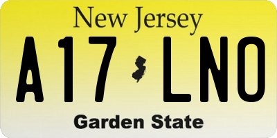 NJ license plate A17LNO