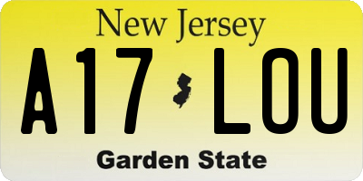 NJ license plate A17LOU