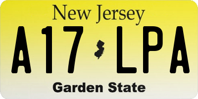NJ license plate A17LPA