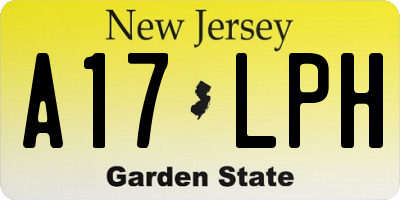 NJ license plate A17LPH