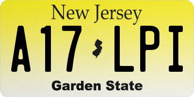 NJ license plate A17LPI
