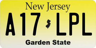 NJ license plate A17LPL