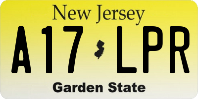 NJ license plate A17LPR