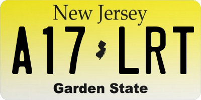 NJ license plate A17LRT
