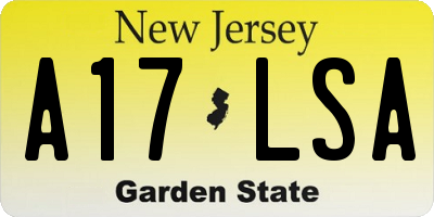 NJ license plate A17LSA