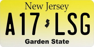 NJ license plate A17LSG