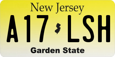 NJ license plate A17LSH