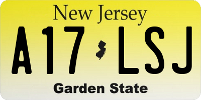 NJ license plate A17LSJ
