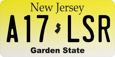 NJ license plate A17LSR