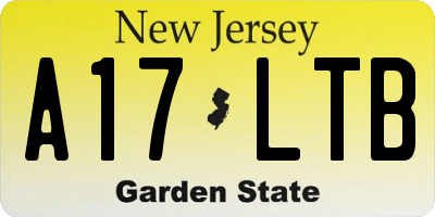 NJ license plate A17LTB