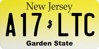 NJ license plate A17LTC