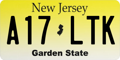 NJ license plate A17LTK