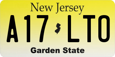 NJ license plate A17LTO