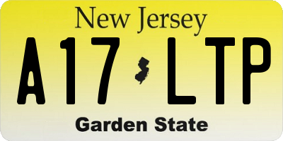 NJ license plate A17LTP
