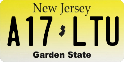 NJ license plate A17LTU