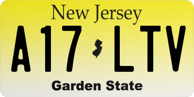 NJ license plate A17LTV