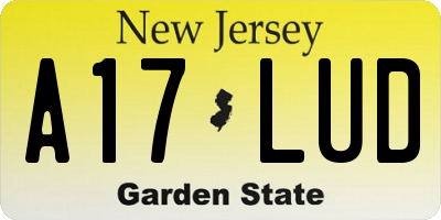 NJ license plate A17LUD