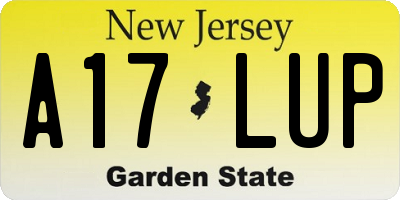 NJ license plate A17LUP