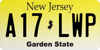 NJ license plate A17LWP