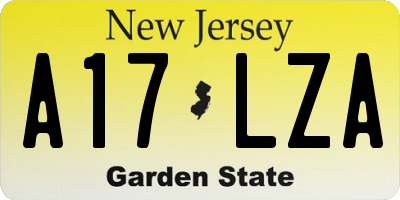 NJ license plate A17LZA